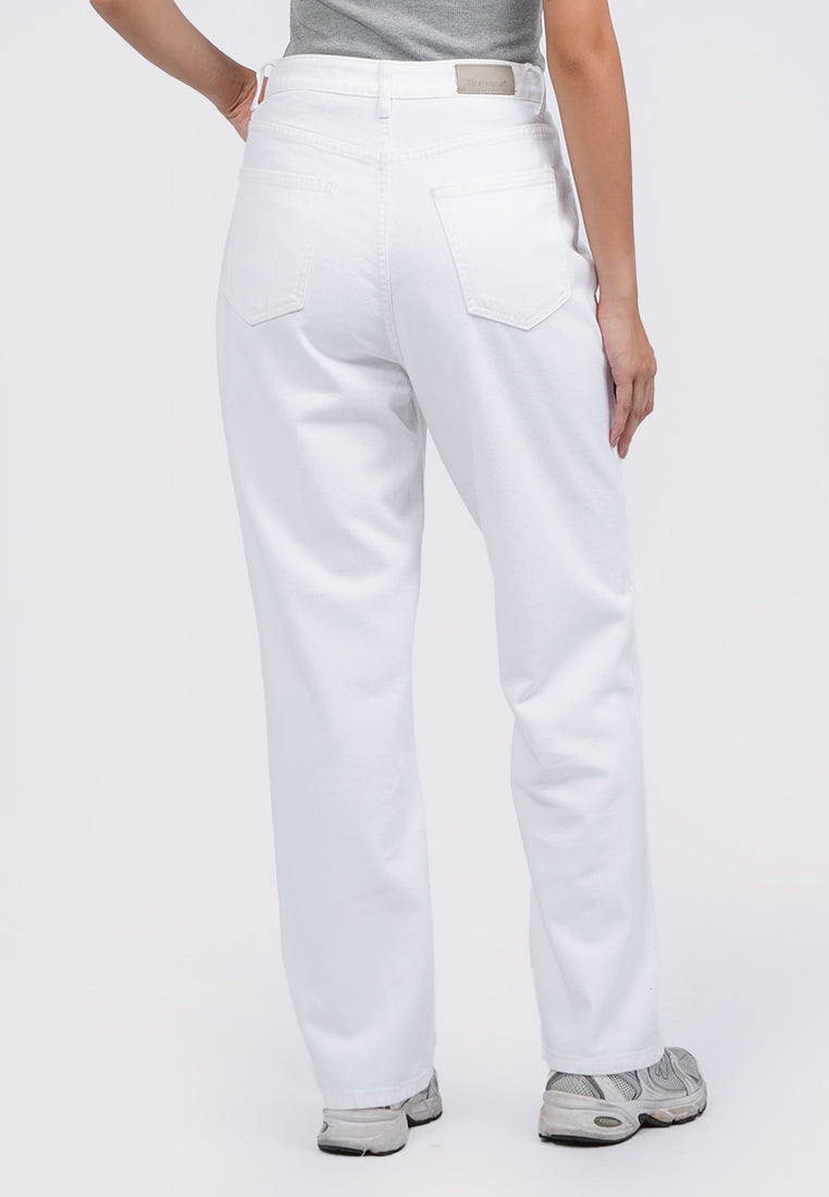 Straight Denim Pants White