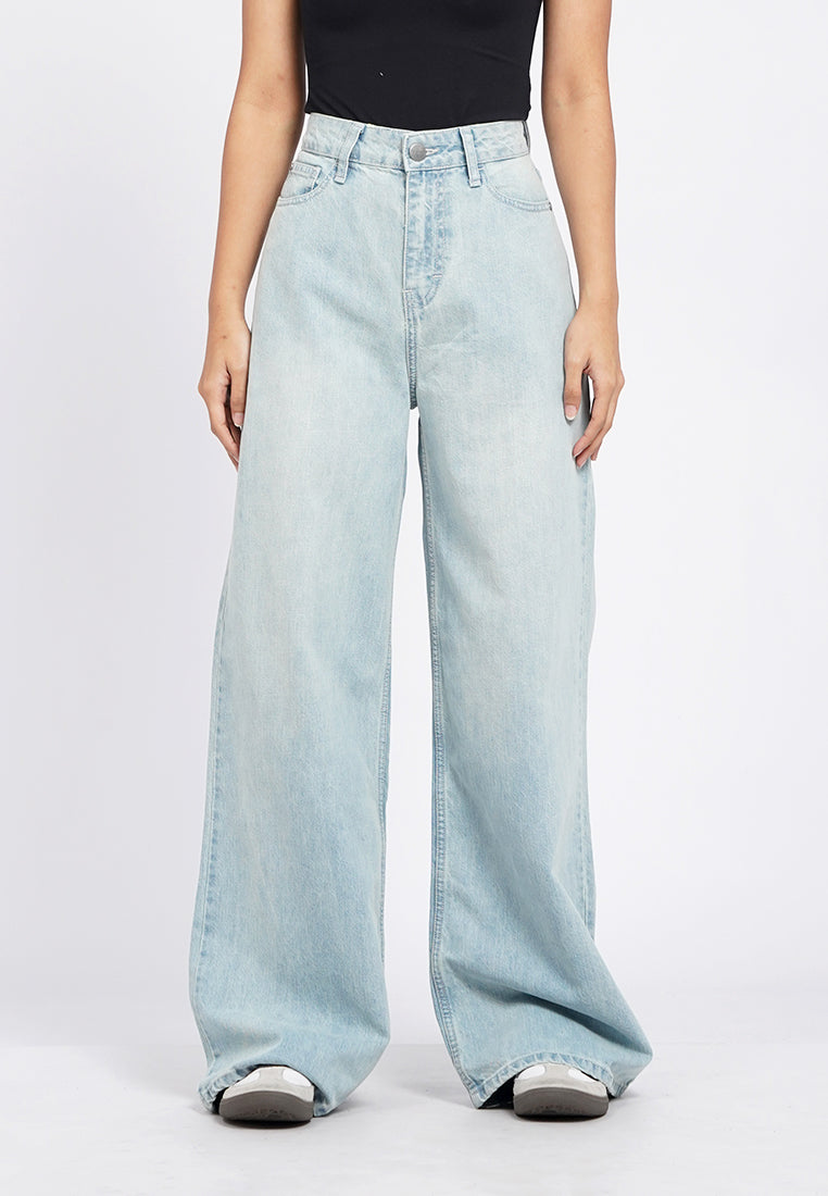 Wide Leg Denim Pants