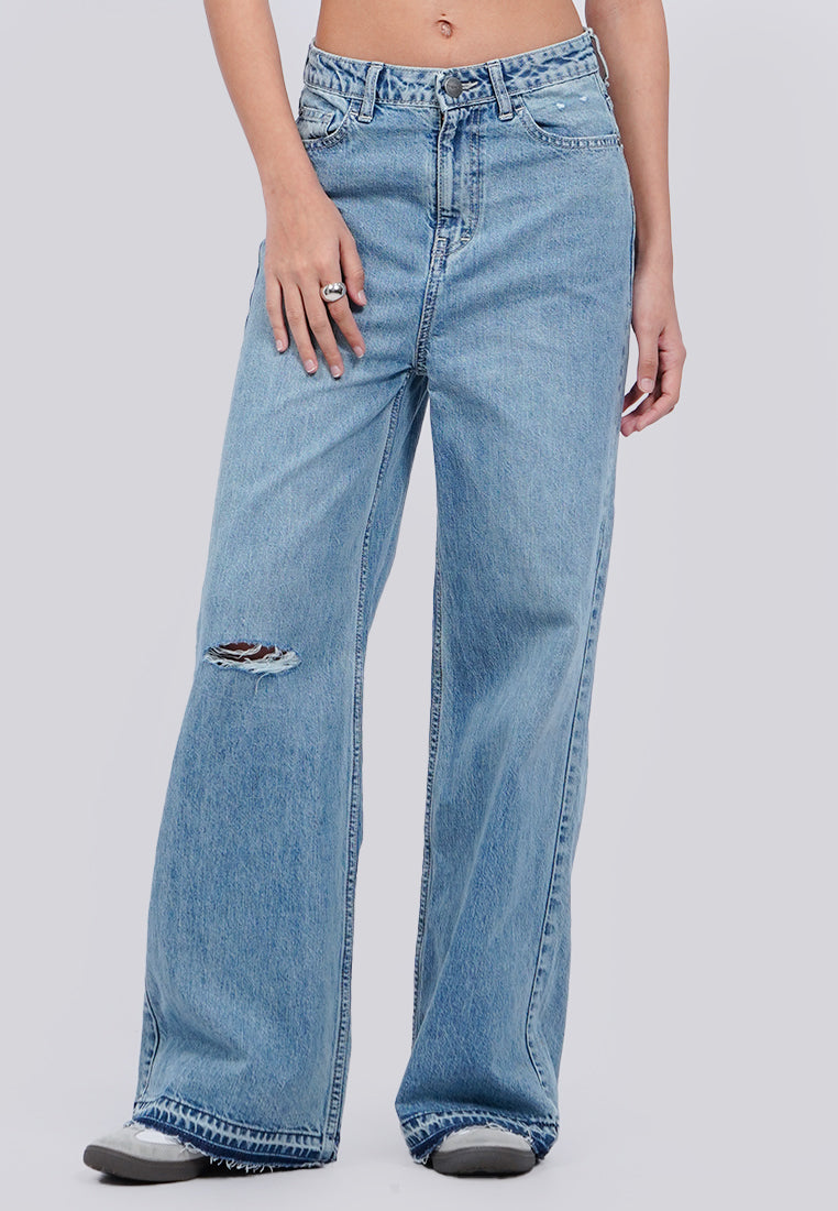 Wide Leg Denim Pants