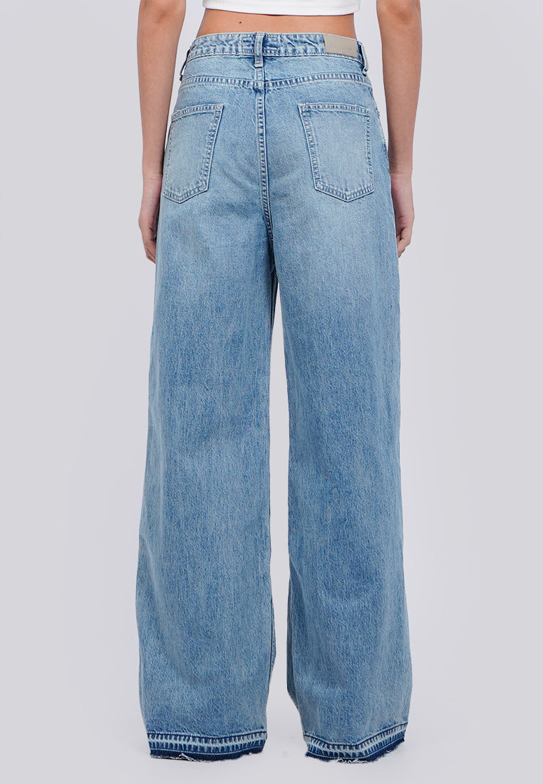 Wide Leg Denim Pants