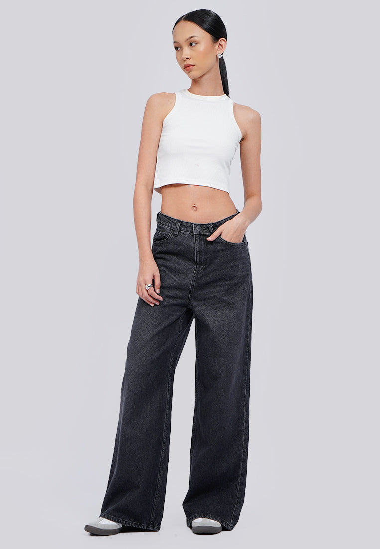 Wide Leg Denim Pants