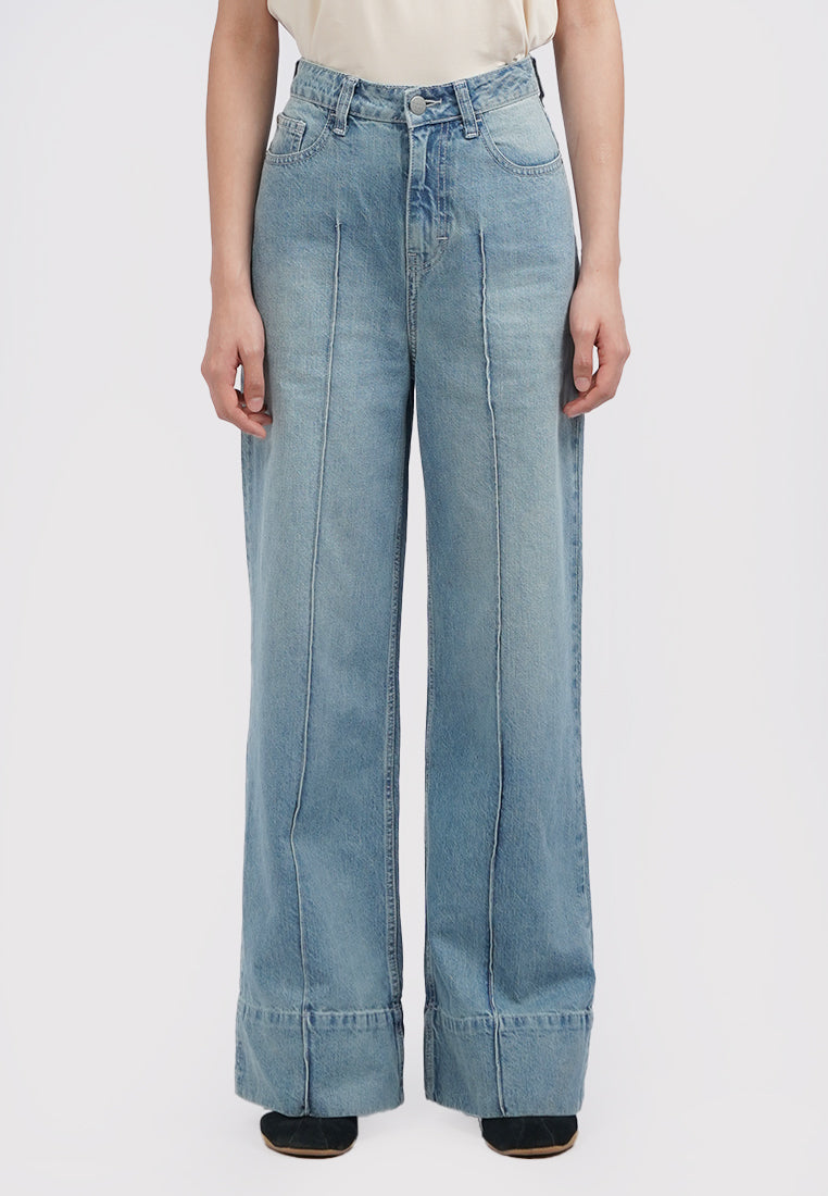 Wide Leg Denim Pants