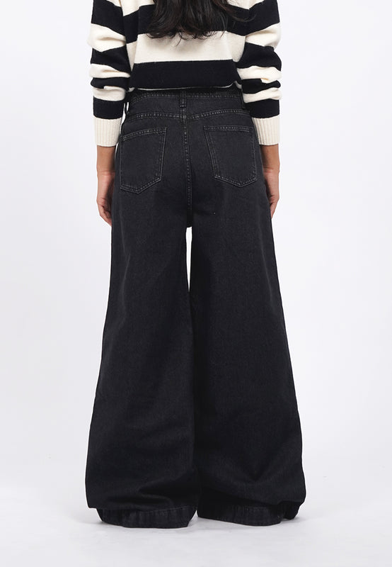 Wide Leg Denim Pants