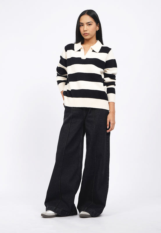 Wide Leg Denim Pants