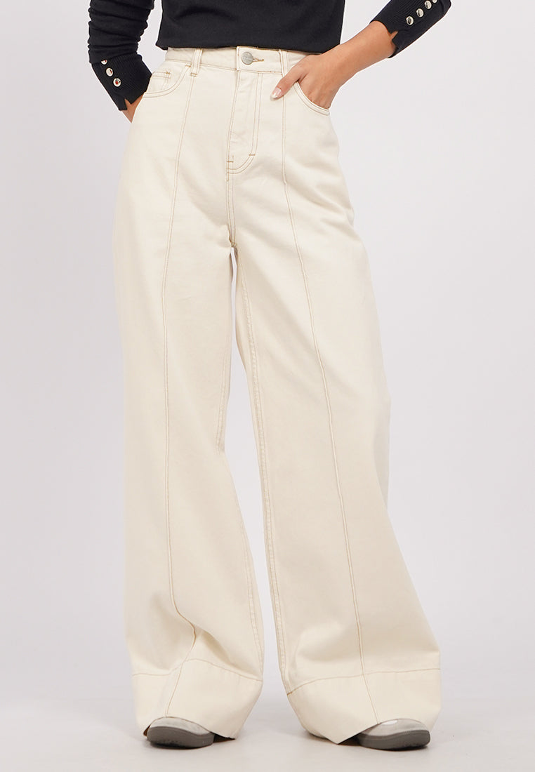 Wide Leg Denim Pants