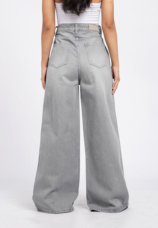 Wide Leg Denim Pants