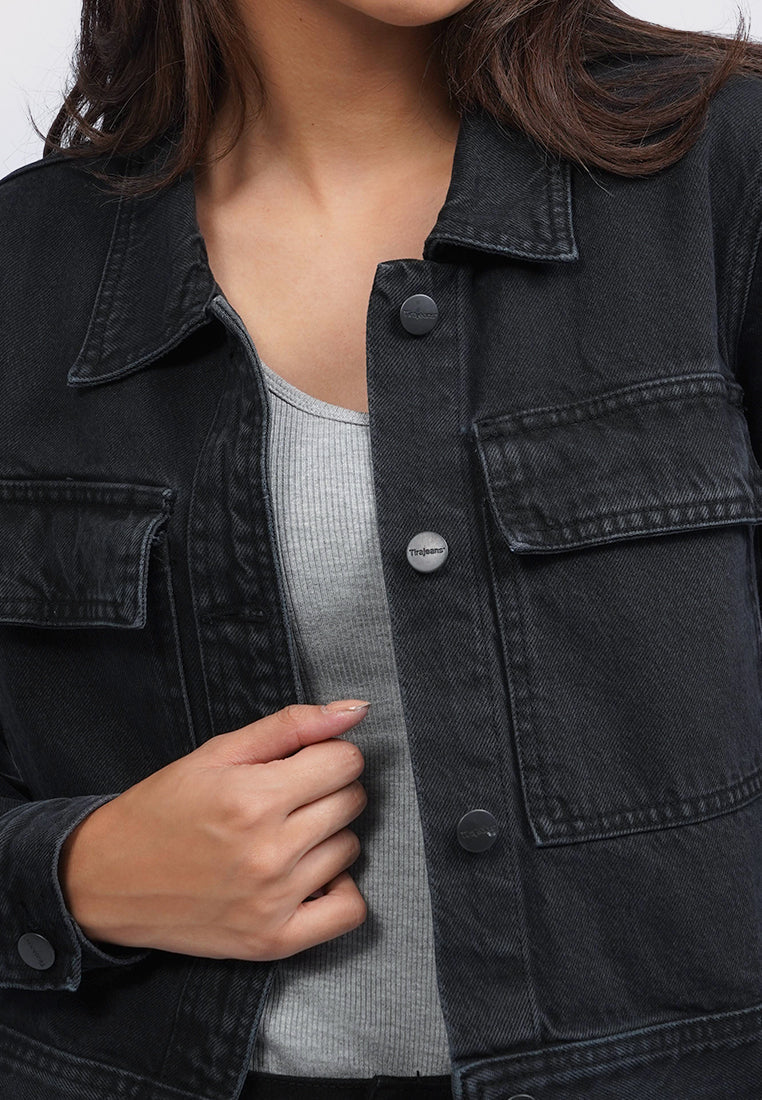 Trucker Denim Jacket Dark Grey