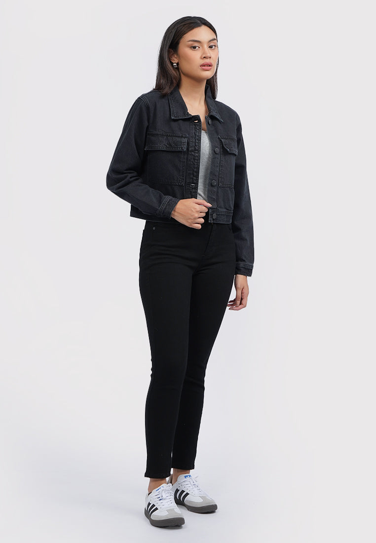 Trucker Denim Jacket Dark Grey