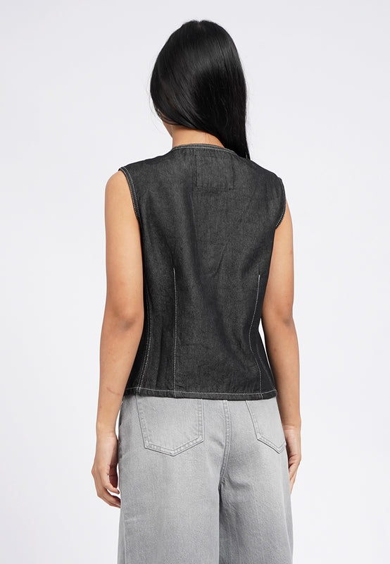 Regular Fit Denim Vest