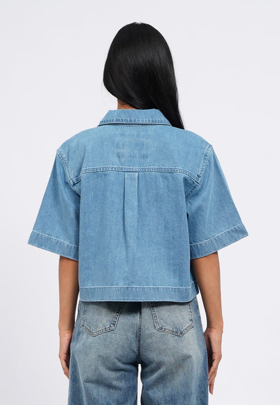 Regular Fit Short Sleeve Denim Shirt