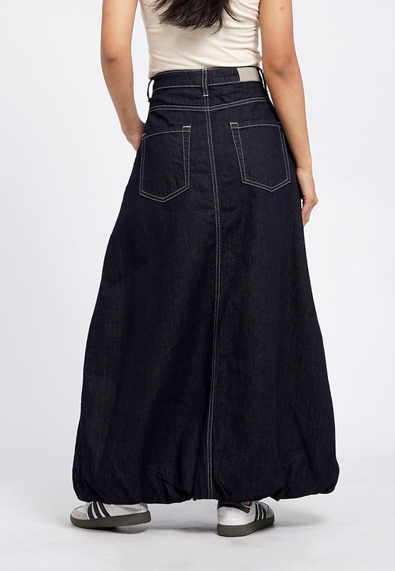 Maxi Baloon Denim Skirt