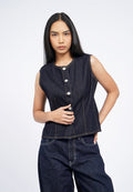 Regular Fit Denim Vest