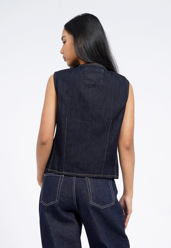Regular Fit Denim Vest