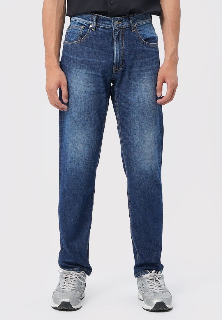 Men Regular Basic Denim Pants