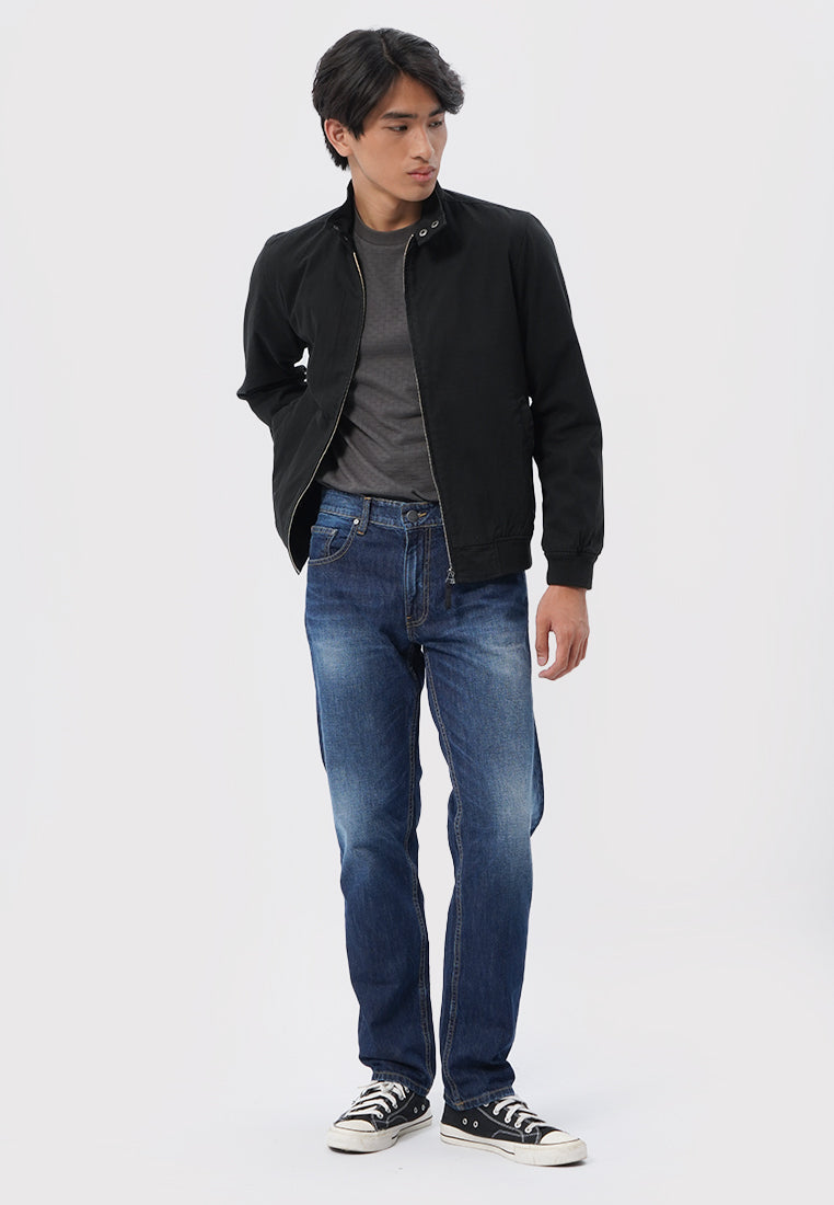 Regular Denim Pants Dark Blue