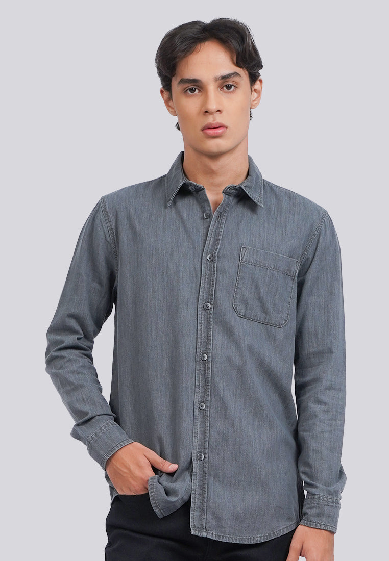Overdyed Regular Denim Shirt