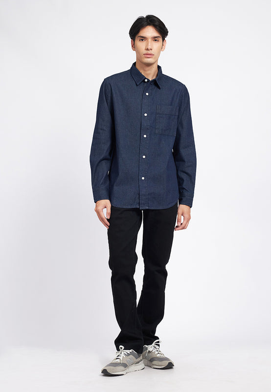 Regular Fit Long Sleeve Denim Shirt