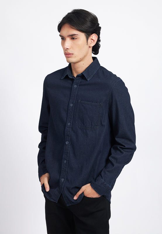 Regular Fit Long Sleeve Denim Shirt