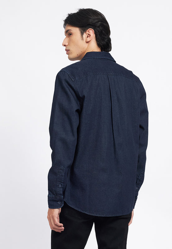 Regular Fit Long Sleeve Denim Shirt