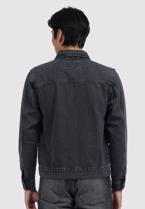 Regular Fit Crop Denim Jacket