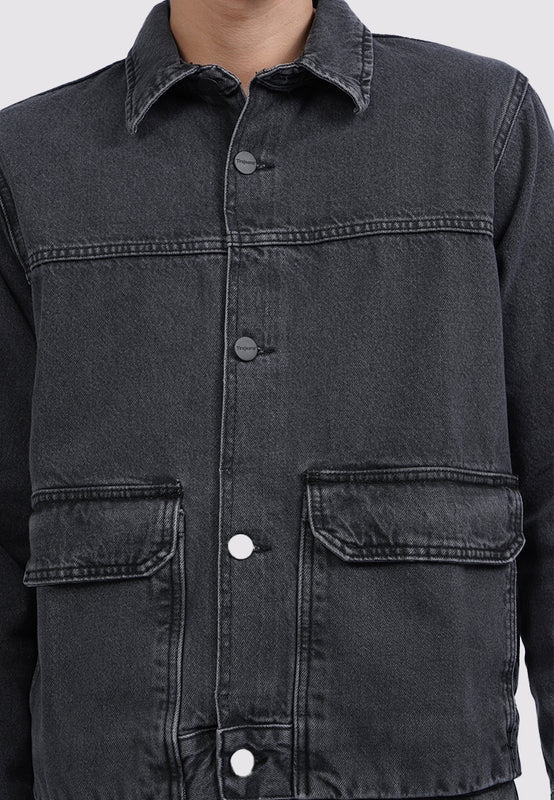 Regular Fit Crop Denim Jacket