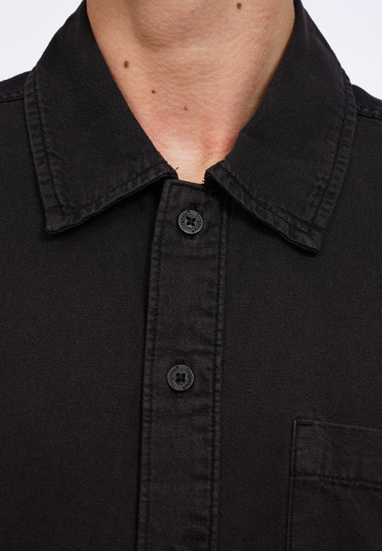 Overdyed Short Sleeve Denim Shirt