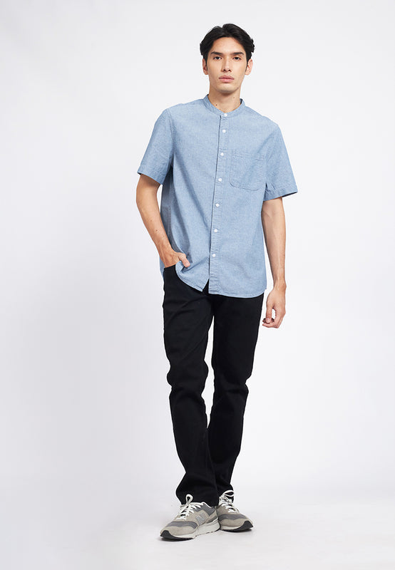 Regular Fit Short Sleeve Denim Shirt