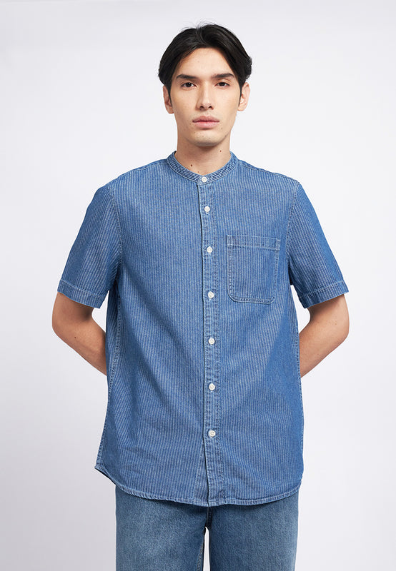 Regular Fit Short Sleeve Denim Shirt