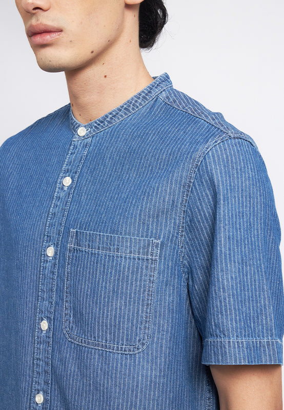 Regular Fit Short Sleeve Denim Shirt