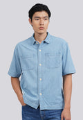 Relaxed Fit Short Sleeve Denim Shirt