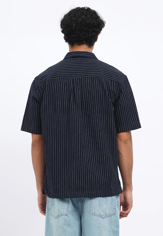 Relaxed Short Sleeve Denim Shirt