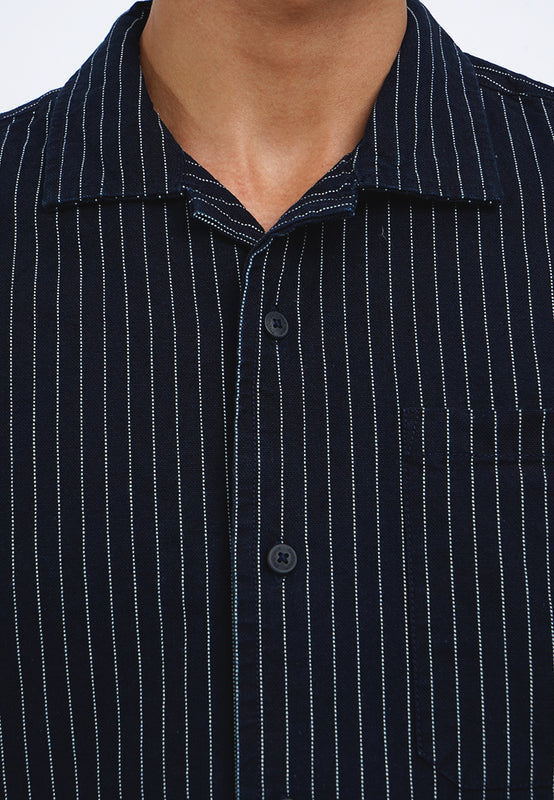 Relaxed Short Sleeve Denim Shirt