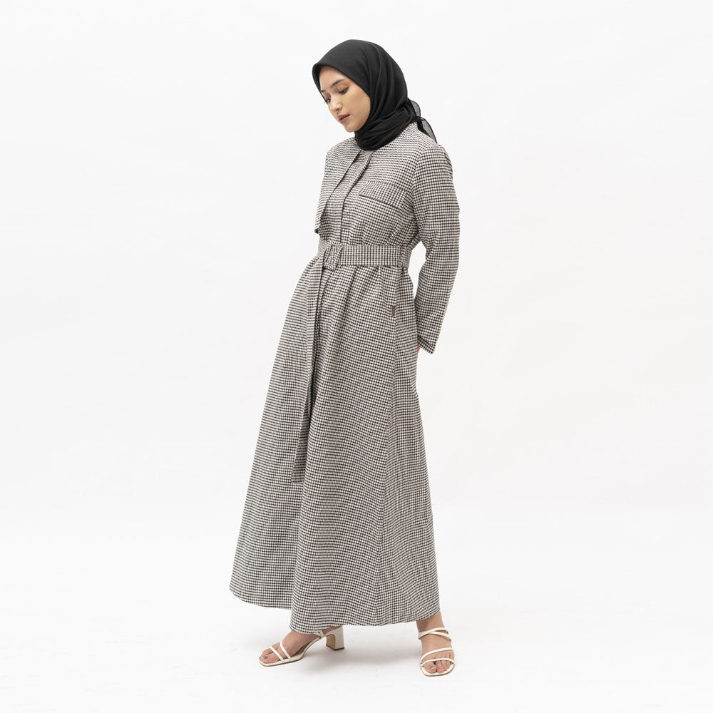 Ikigai Half-layered Shirt Dress Black