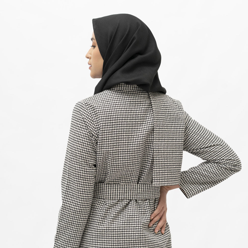 Ikigai Half-layered Shirt Dress Black