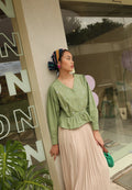 Long Sleeve Peplum Blouse
