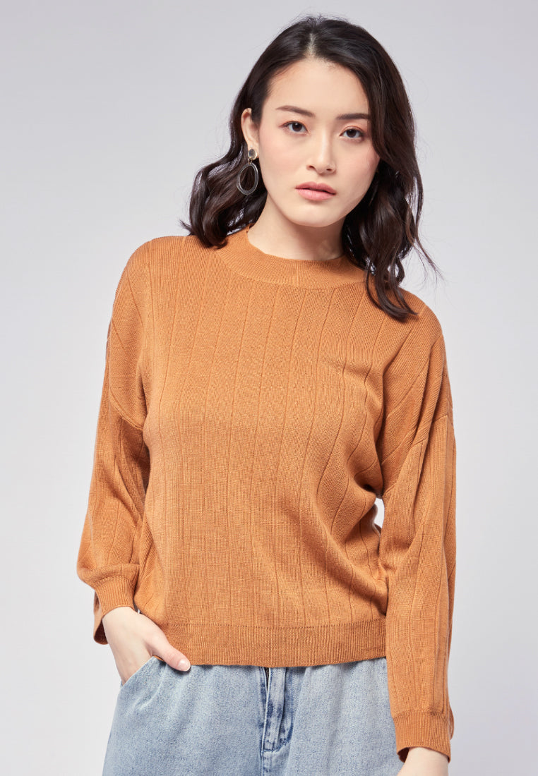 Mock Neck Long Sleeve Top