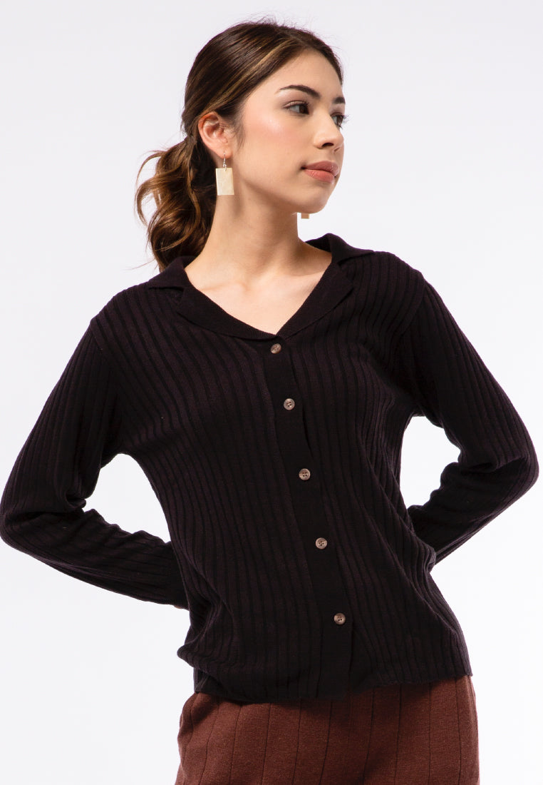 Long Sleeve Knit Blouse