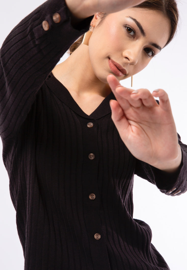 Long Sleeve Knit Blouse