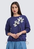 Patch Details Long Sleeve Top