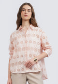 Long Sleeve Eyelet Blouse