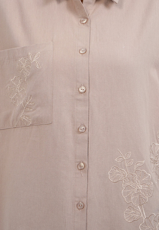 Embroidered Long Sleeve Blouse