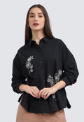 Embroidered Long Sleeve Blouse