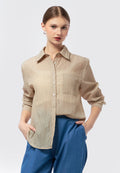 Long Sleeve Nylon Blouse