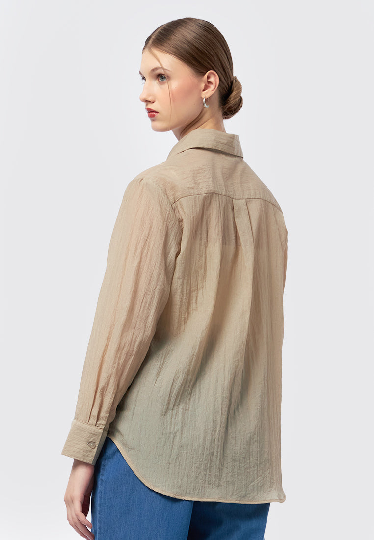 Long Sleeve Nylon Blouse