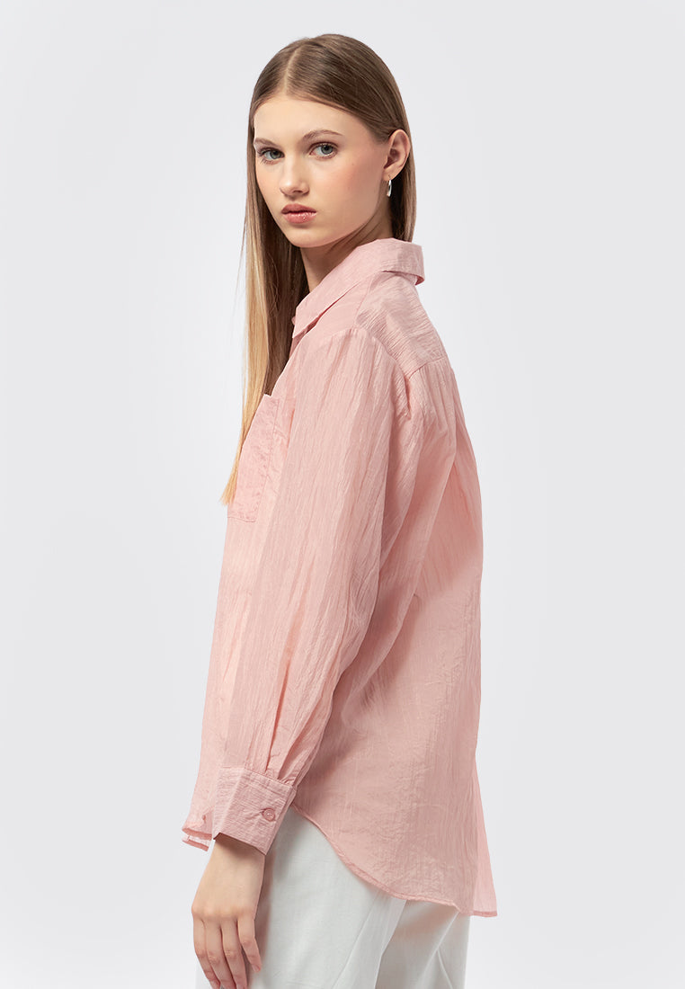 Long Sleeve Nylon Blouse