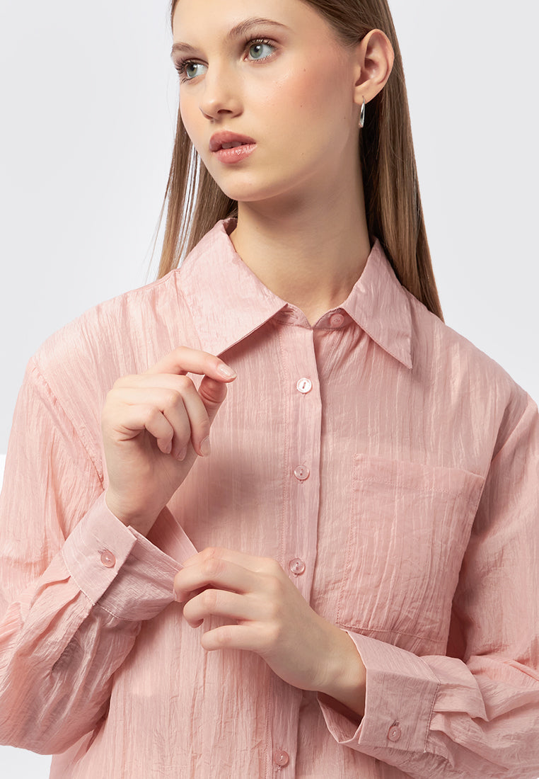 Long Sleeve Nylon Blouse