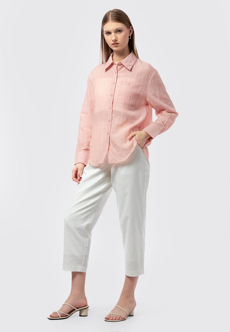 Long Sleeve Nylon Blouse