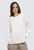 Round Neck Long Sleeve Blouse