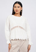 Embroidered Long Sleeve Blouse