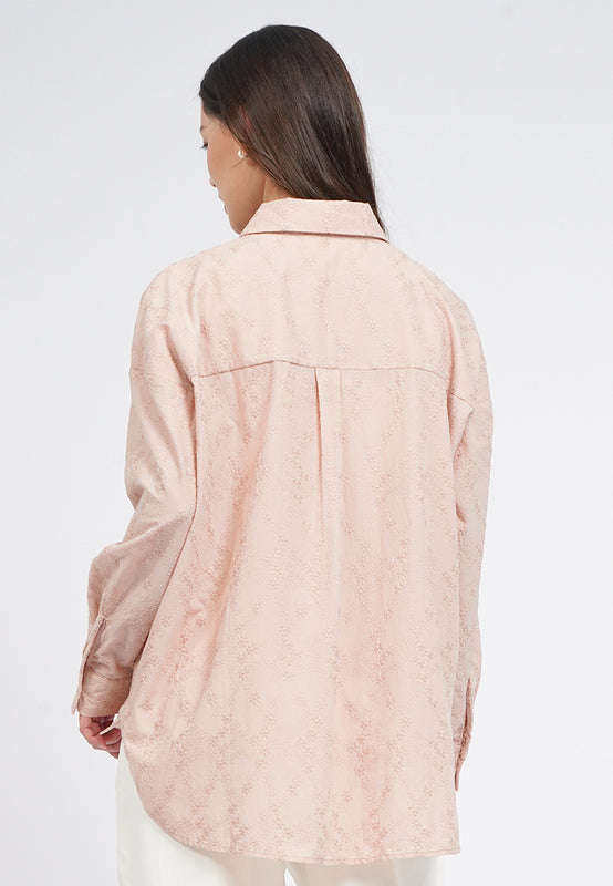 Long Sleeve Embroidered Blouse